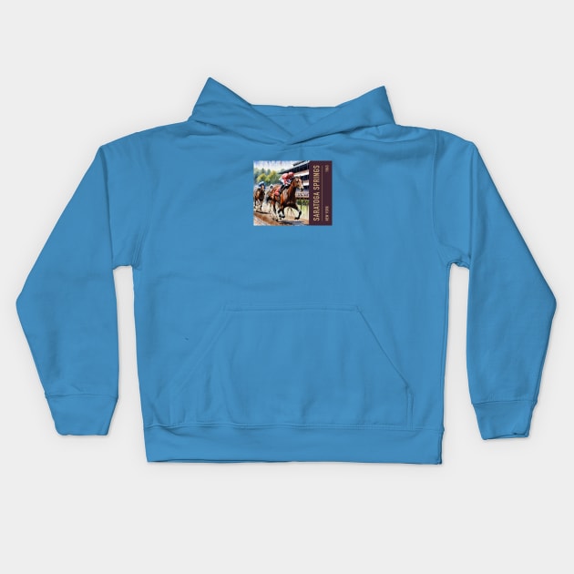 Saratoga Springs New York Kids Hoodie by Cre8tiveSpirit